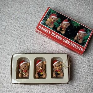 Vintage BARELY BEARS Ornaments‎ For Christmas Around the World House Of Lloyd